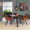 Roxxz Design Industrial Dining Table Round - Oak - Smokey Black - 120x120 cm