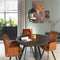 Roxxz Design Industrial Dining Table Round - Oak - Smokey Black - 120x120 cm