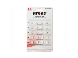 Battery Arcas Button Cells Set AG1-AG13 0% Mercury/Hg (20 pcs.)