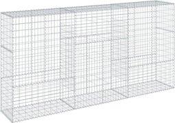 vidaXL - Schanskorf - 300x50x150 - cm - gegalvaniseerd - ijzer - zilverkleurig