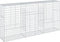 vidaXL - Schanskorf - 300x50x150 - cm - gegalvaniseerd - ijzer - zilverkleurig