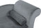 LUIRO - Chaise longue - Lichtgrijs - Rechterzijde - Fluweel