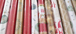 Kerstgeschenkpapier - 5 rollen - 70cm x 300cm - verschillende designs