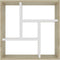 vidaXL - Wandschap - 45,1x16x45,1 - cm - bewerkt - hout - wit - en - sonoma - eikenkleur