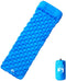 vidaXL - Kampeermatras - met - kussen - opblaasbaar - 1-persoons - blauw