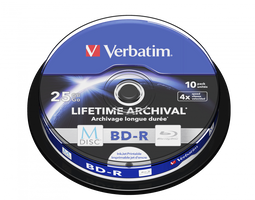 Verbatim 43825 - M-Disc BD-R - 25GB - 4x Speed - 10-pack (10 stuks)