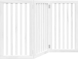 vidaXL - Hondenhek - inklapbaar - 3 - panelen - 150 - cm - populierenhout - wit