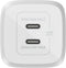 Belkin BoostCharge Pro 45 W - 2-poorts USB-C-wandlader - Snelladen met GaN en PPS - Wit