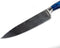 Shinrai Japan - Koksmes 20 cm - Damascus Print Epoxy Sapphire - Luxe Geschenkdoos