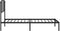 vidaXL - Bedframe - met - hoofdbord - metaal - zwart - 100x200 - cm