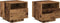 vidaXL - Nachtkastjes - met - LED-lampen - 2 - stuks - Oude - Hout - 40x39x37 - cm