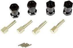 Absima + 20.0 mm 1:10 Aluminium Aluminium spoorverbreding 12 mm 6-kant Zwart 4 stuk(s)