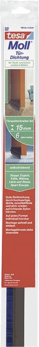 tesa FOR TEXTILES 05403-00101-00 Tochtstrip tesamoll Bruin (l x b) 1 m x 40 mm 1 stuk(s)