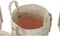 Basket spelset DKD Home Decor Natuurlijk Roze Groen Natuurlijke Vezel 30 x 30 x 32 cm Boho (2 Stuks)