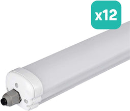V-TAC VT-6076 - LED Armaturen - IP65 Waterdicht - 18W 2160 Lumen 6500K - Set van 12