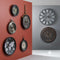 Metalen - radarklok - draaiende tandwielen- 40x50cm zilver