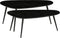 Mica Decorations Jailey - Bijzettafel - Set van 2 - Gerecycled Hout - Zwart (2 stuks)