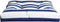 vidaXL - Palletkussen - gestreept - 80x80x12 - cm - stof - blauw - en - wit