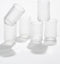 Mica Decorations Merlot - Drinkglazen set - Geribbelde afwerking - 400 ml - (set van 6)