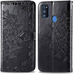 iMoshion Hoesje Geschikt voor Samsung Galaxy M30s / M21 Hoesje Met Pasjeshouder - iMoshion Mandala Bookcase - Zwart