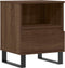 vidaXL - Nachtkastje - 40x35x50 - cm - bewerkt - hout - bruin - eikenkleur