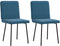 vidaXL - Eetkamerstoelen - 2 - st - fluweel - blauw