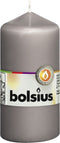 Bolsius Stompkaarsen 10 st 120x58 mm warm grijs