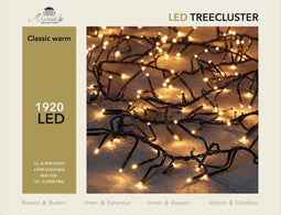 Kerstverlichting 1920 LED treecluster classic warm 25 meter