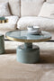 Zuiver Glam Salontafel Rond 60 cm Groen/ Goud