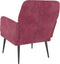 VDXL Fauteuil 62x79x79 cm fluweel wijnrood