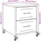 vidaXL - Nachtkastjes - 2 - st - 36x39x43,5 - cm - staal - wit