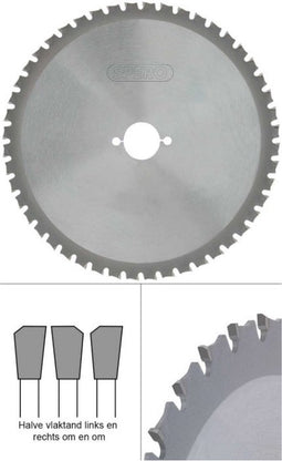 60Tx255mm metaal TCT zaagblad - asgat 30mm