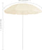vidaXL - Parasol - met - stalen - paal - 180 - cm - blauw