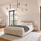 Juskys Nizza - Gestoffeerd Bed - LED Verlichting Bedlade - 140 x 200 cm - Beige