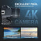 G-Anica Digitale Camera - 64 MP 4K Vlogcamera - 40x Zoom WiFi HDMI - 32 GB SD-kaart (2 batterijen)