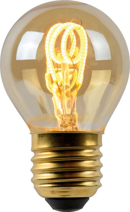 Lucide G45 - Filament lamp - LED Dimbaar - E27 - 3W 2200K - Amber