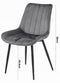 Stoel SOSA - Zwart Velvet, Zwarte Metalen Poten, Modern Design en Uitstekend Zitcomfort voor Woonkamer, Slaapkamer, Eetkamer of Kantoor, Max. 120 kg