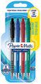 Paper Mate Flexgrip Balpen, Diverse Kleuren, 4 Pack