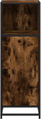 vidaXL - Badkamerkast - 35x37,5x100 - cm - bewerkt - hout - gerookt - eikenkleurig
