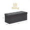 WOLTU opberg bank - 110 cm - 118 L opberg ruimte - inklapbaar - fluweel grijs