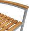 vidaXL - Tuinstoelen - 4 - stuks - Grijs - Massief - Acacia - Hout - en - Staal