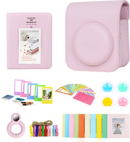 Complete Accessoires Set Geschikt voor Fujifilm Instax Mini 12 - Camera Tas met Filters, Fotoalbum en Meer - Roze
