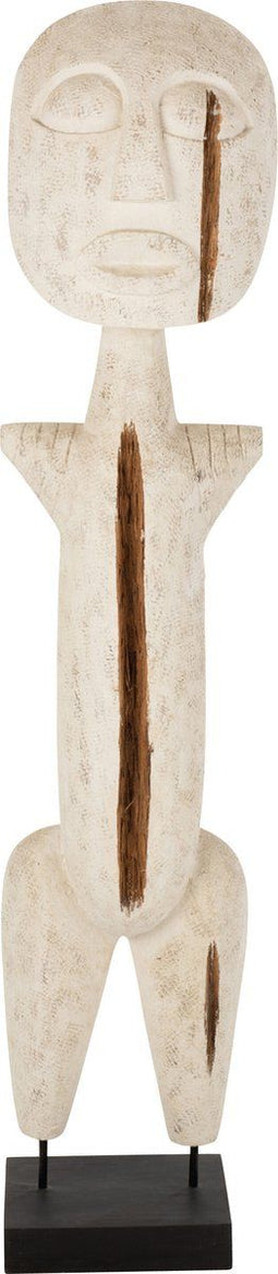 J-Line decoratie Primitief - hout - wit - extra large