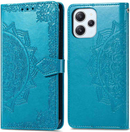 iMoshion Hoesje Geschikt voor Xiaomi Redmi 12 Hoesje Met Pasjeshouder - iMoshion Mandala Bookcase - Turquoise