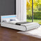 Juskys Sevilla - Bedframe - LED Verlichting - 140 x 200 cm - Wit