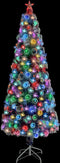 vidaXL - Kunstkerstboom - met - verlichting - 240 - cm - glasvezel - wit - en - blauw