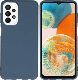 iMoshion Hoesje Geschikt voor Samsung Galaxy A23 (5G) Hoesje Siliconen - iMoshion Color Backcover - Donkerblauw