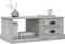 vidaXL - Salontafel - 90x50x35 - cm - bewerkt - hout - betongrijs