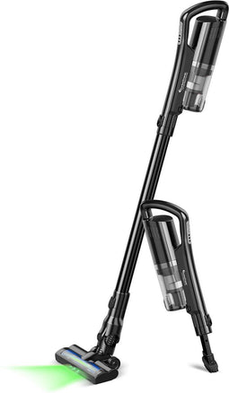 TurboTronic LZ6 - Draadloze stofzuiger met laserverlichting - Zwart