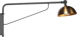 Pintino Wandlamp 1-lichts metaal brons/zwart - Industrieel - Steinhauer